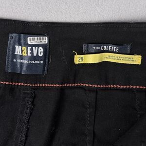 Maeve By Anthropologie The Colette Wide-Leg Cropped Pants Size 29 Black EUC